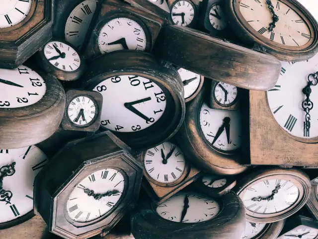 A Collage Of Clocks